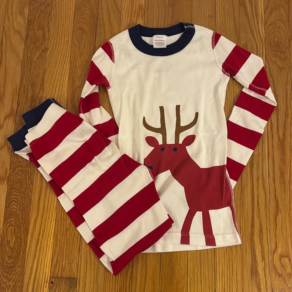 Hanna Anderson, Holiday Pajama set, Boys 8